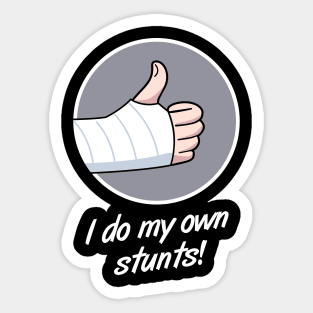 Stunts Fractured Broken Collarbone Gift Sticker